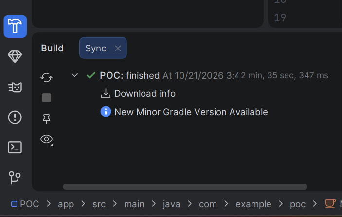 نتيجة الـ build بتقول إن POC خلص بنجاح